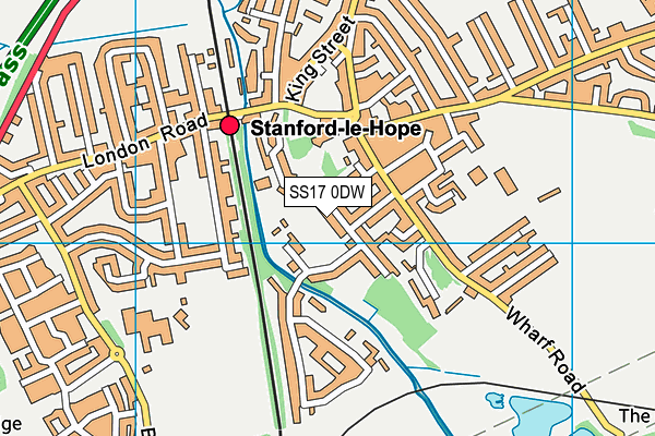 SS17 0DW map - OS VectorMap District (Ordnance Survey)