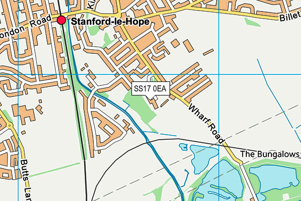 SS17 0EA map - OS VectorMap District (Ordnance Survey)