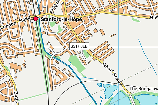 SS17 0EB map - OS VectorMap District (Ordnance Survey)