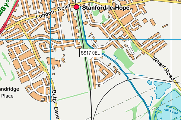 SS17 0EL map - OS VectorMap District (Ordnance Survey)