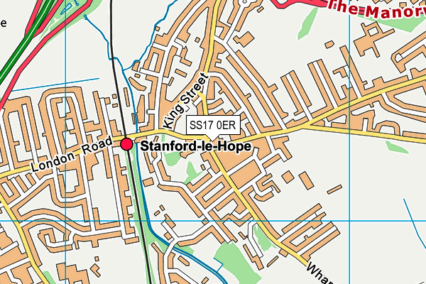 SS17 0ER map - OS VectorMap District (Ordnance Survey)