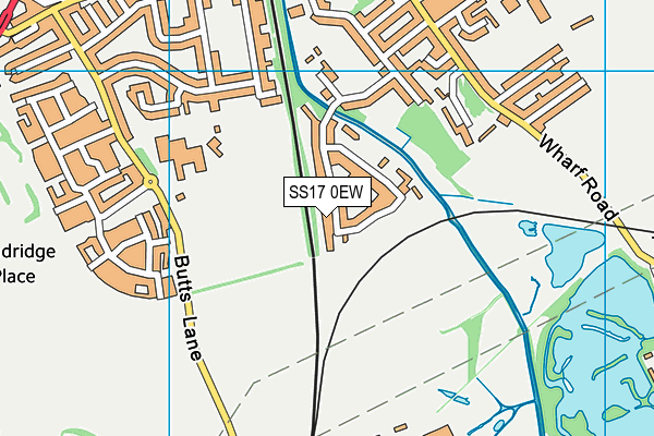 SS17 0EW map - OS VectorMap District (Ordnance Survey)