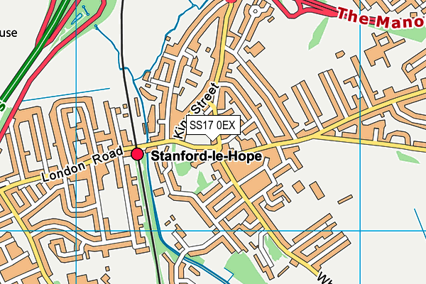 SS17 0EX map - OS VectorMap District (Ordnance Survey)