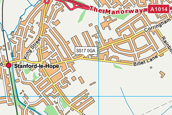 SS17 0GA map - OS VectorMap District (Ordnance Survey)