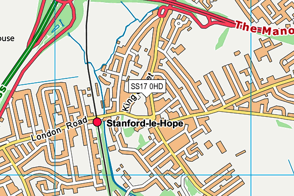 SS17 0HD map - OS VectorMap District (Ordnance Survey)