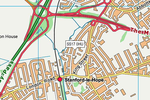 SS17 0HU map - OS VectorMap District (Ordnance Survey)