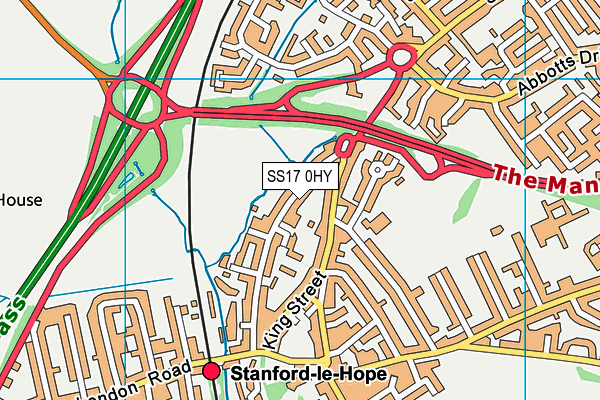 SS17 0HY map - OS VectorMap District (Ordnance Survey)