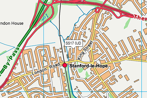 SS17 0JD map - OS VectorMap District (Ordnance Survey)