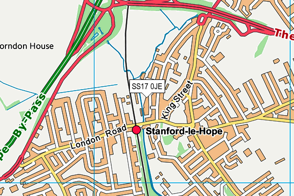 SS17 0JE map - OS VectorMap District (Ordnance Survey)