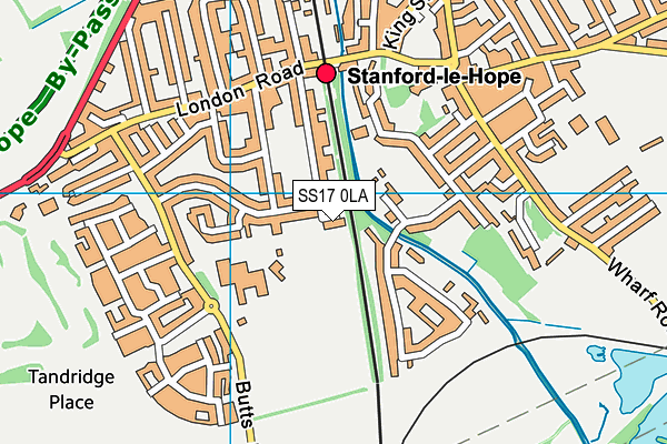 SS17 0LA map - OS VectorMap District (Ordnance Survey)