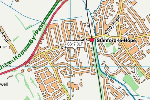 SS17 0LF map - OS VectorMap District (Ordnance Survey)