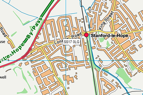 SS17 0LG map - OS VectorMap District (Ordnance Survey)