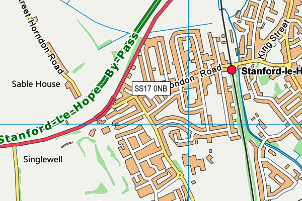 SS17 0NB map - OS VectorMap District (Ordnance Survey)