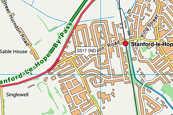 SS17 0ND map - OS VectorMap District (Ordnance Survey)