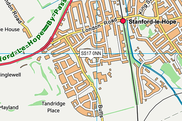 Map of THE DRESSING ROOM STANFORD LE HOPE LTD at district scale