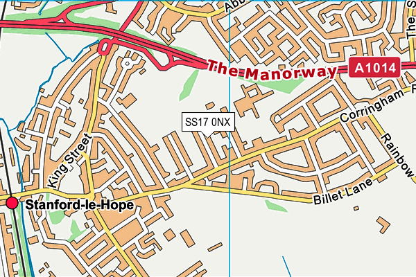 SS17 0NX map - OS VectorMap District (Ordnance Survey)