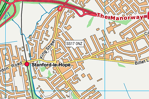 SS17 0NZ map - OS VectorMap District (Ordnance Survey)