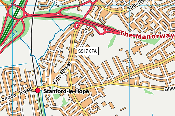 St Joseph's Catholic Primary School map (SS17 0PA) - OS VectorMap District (Ordnance Survey)