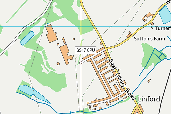 SS17 0PU map - OS VectorMap District (Ordnance Survey)