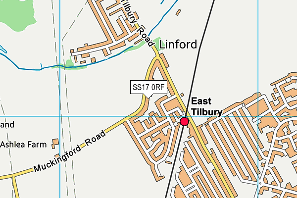 Linford Recreation Ground map (SS17 0RF) - OS VectorMap District (Ordnance Survey)