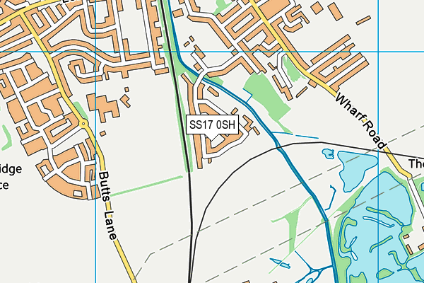 SS17 0SH map - OS VectorMap District (Ordnance Survey)