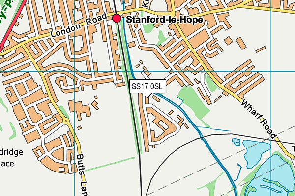SS17 0SL map - OS VectorMap District (Ordnance Survey)