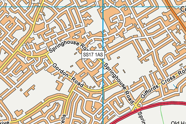 SS17 1AS map - OS VectorMap District (Ordnance Survey)