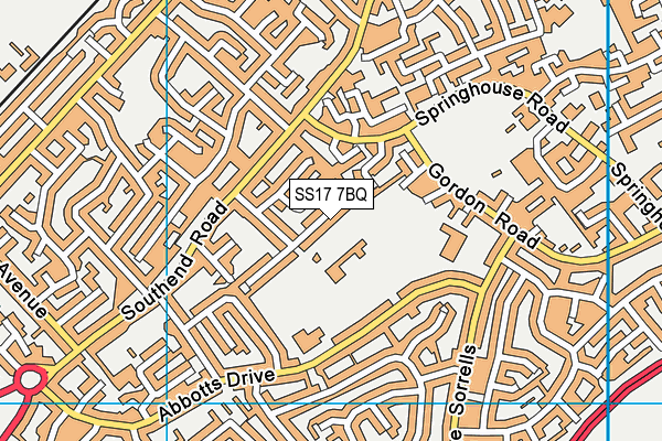 Arthur Bugler Primary School map (SS17 7BQ) - OS VectorMap District (Ordnance Survey)