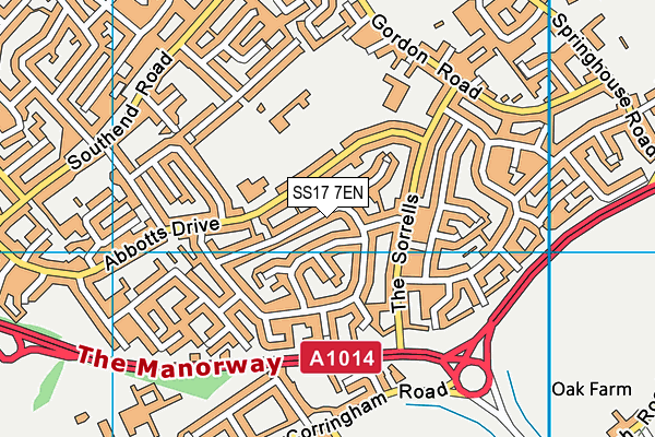 SS17 7EN map - OS VectorMap District (Ordnance Survey)