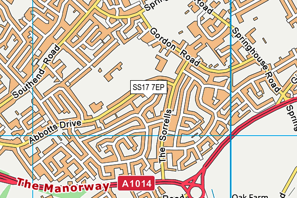 SS17 7EP map - OS VectorMap District (Ordnance Survey)