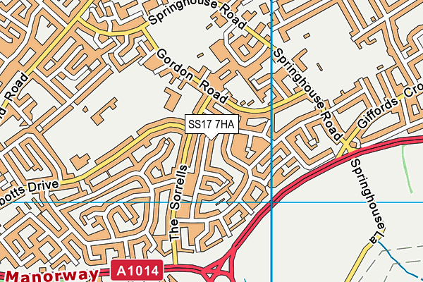 SS17 7HA map - OS VectorMap District (Ordnance Survey)
