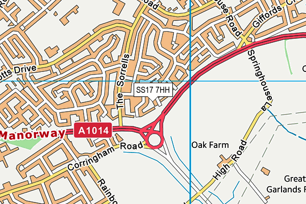 SS17 7HH map - OS VectorMap District (Ordnance Survey)