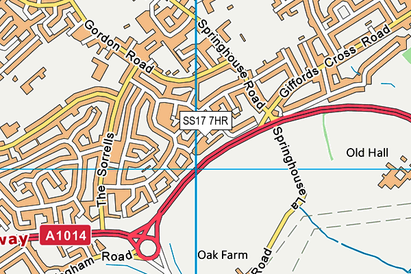 SS17 7HR map - OS VectorMap District (Ordnance Survey)