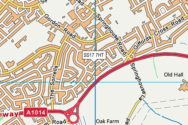 SS17 7HT map - OS VectorMap District (Ordnance Survey)