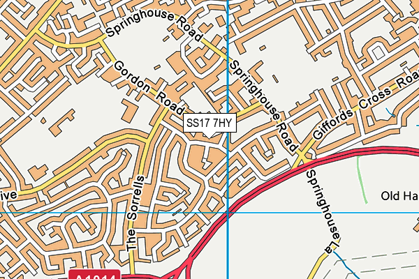 SS17 7HY map - OS VectorMap District (Ordnance Survey)