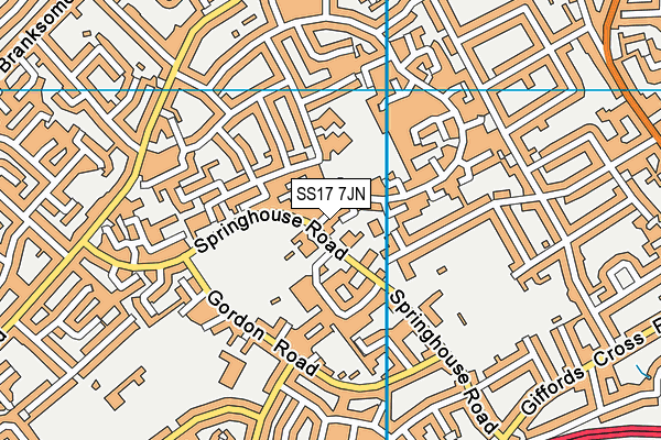 SS17 7JN map - OS VectorMap District (Ordnance Survey)