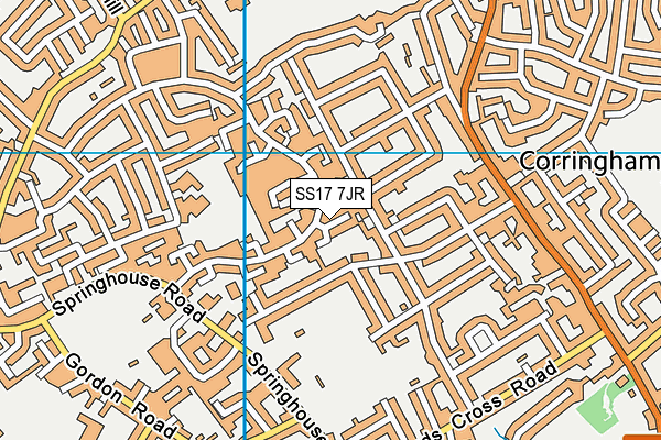 SS17 7JR map - OS VectorMap District (Ordnance Survey)