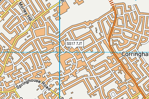 SS17 7JT map - OS VectorMap District (Ordnance Survey)