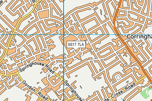 SS17 7LA map - OS VectorMap District (Ordnance Survey)