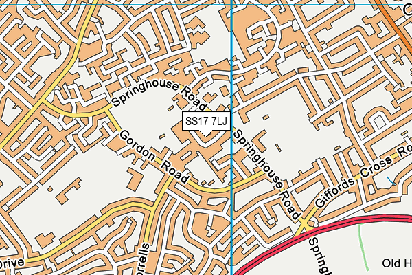 SS17 7LJ map - OS VectorMap District (Ordnance Survey)