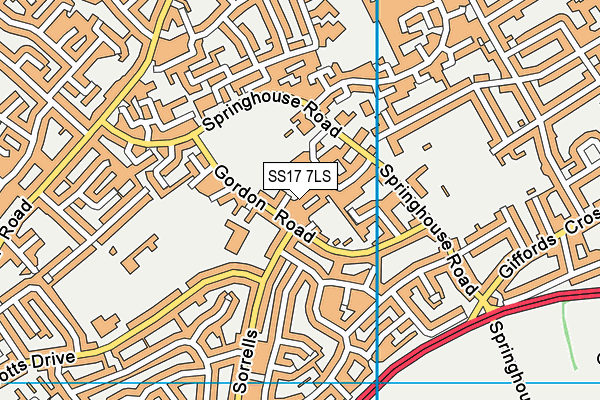 SS17 7LS map - OS VectorMap District (Ordnance Survey)
