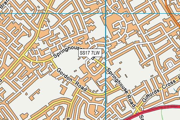 SS17 7LW map - OS VectorMap District (Ordnance Survey)