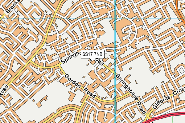 Impulse Leisure (Corringham) map (SS17 7NB) - OS VectorMap District (Ordnance Survey)