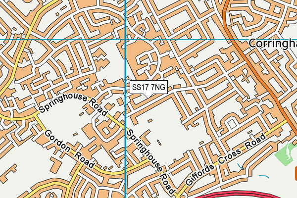 SS17 7NG map - OS VectorMap District (Ordnance Survey)