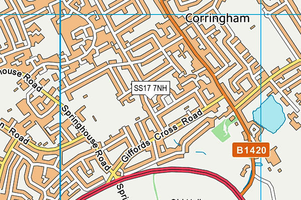 SS17 7NH map - OS VectorMap District (Ordnance Survey)