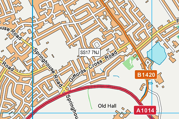 SS17 7NJ map - OS VectorMap District (Ordnance Survey)