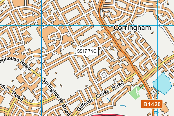 SS17 7NQ map - OS VectorMap District (Ordnance Survey)