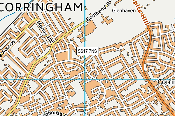 SS17 7NS map - OS VectorMap District (Ordnance Survey)