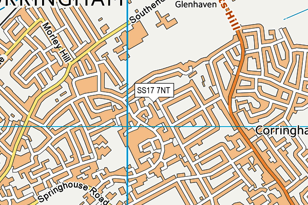 SS17 7NT map - OS VectorMap District (Ordnance Survey)