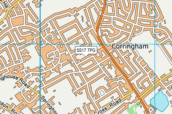 SS17 7PG map - OS VectorMap District (Ordnance Survey)